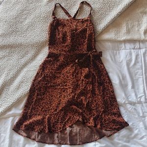 Cheetah Print Wrap Dress